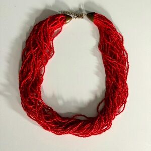 Adriatic Red Coral necklace, Croatian jewelry 23”